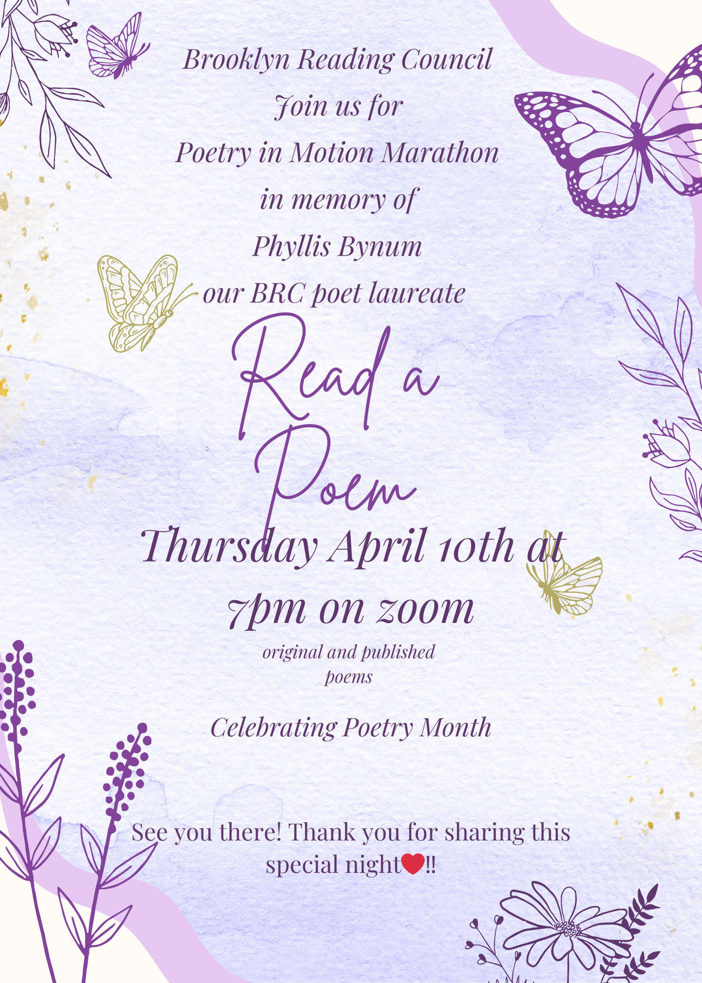 Read A Poem Flyer